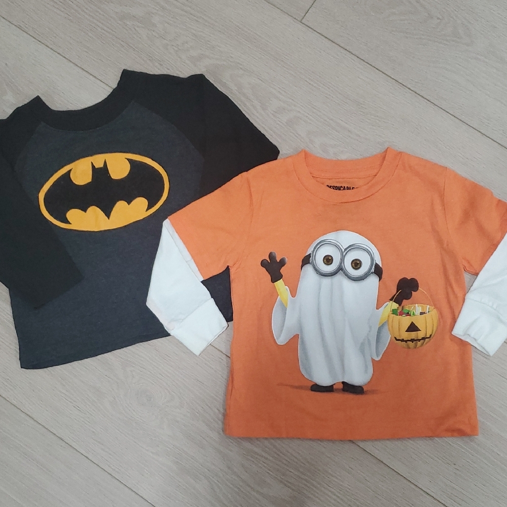 Batman Black and Orange Kids Shirt Set